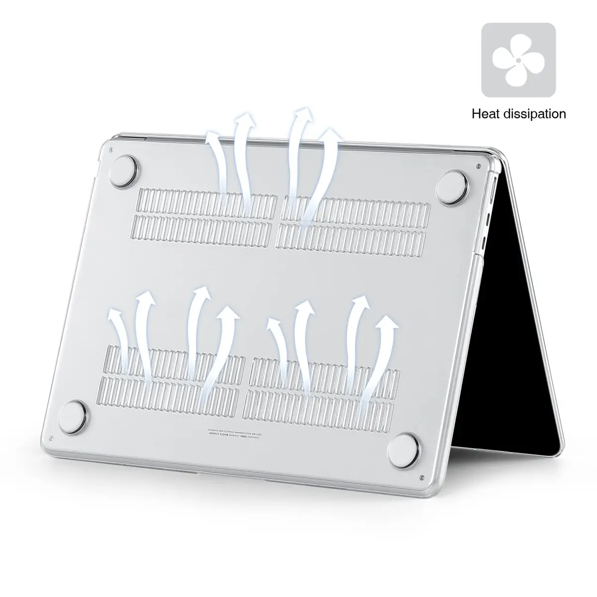 EooCoo Crystal Clear Hard Case for MacBook Air 15 inch M2-M5 (2023-2026) | Includes Keyboard Cover & Screen Protector - view 6