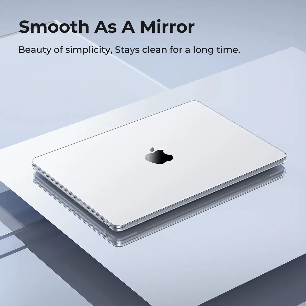 EooCoo Crystal Clear Hard Case for MacBook Air 15 inch M2-M5 (2023-2026) | Includes Keyboard Cover & Screen Protector - view 3