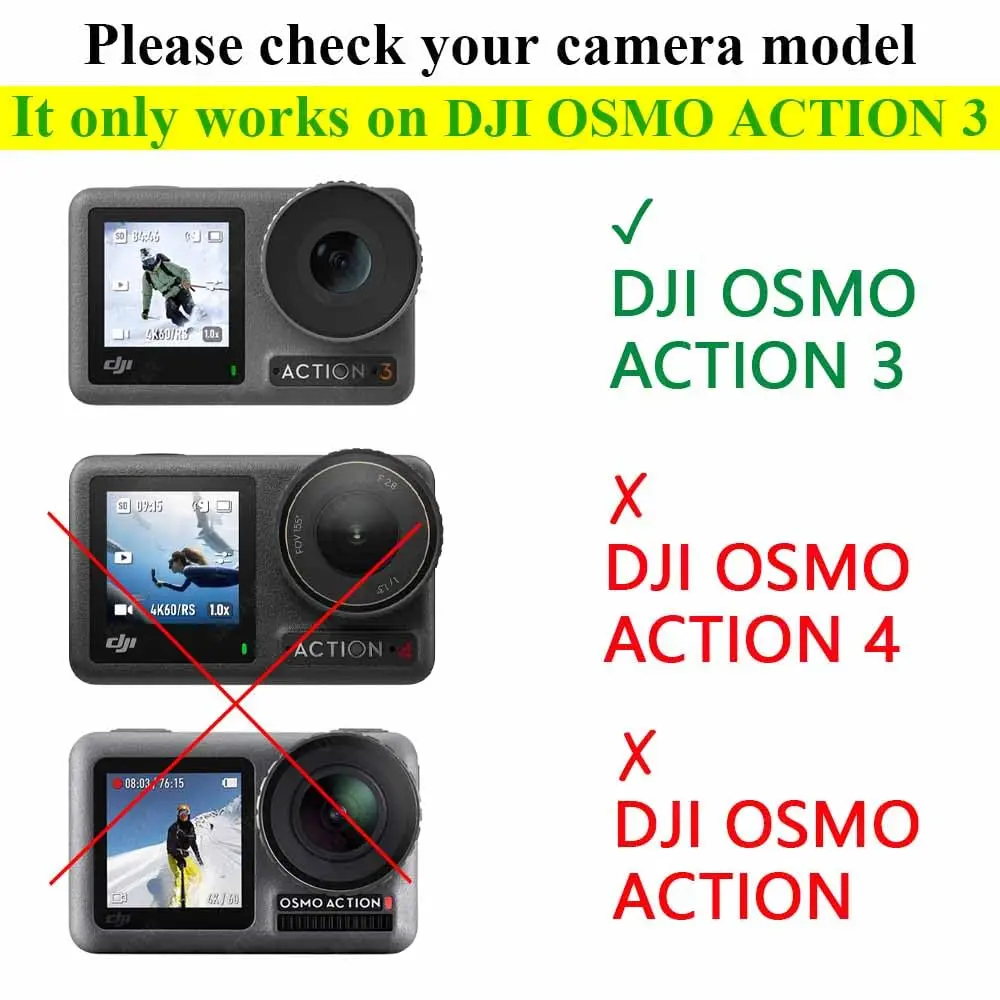 ULBTER Screen Protector for DJI OSMO Action 3 + Lens Cap Cover | 9H Tempered Glass & Dust-Resistant (70-120 chars) - view 3