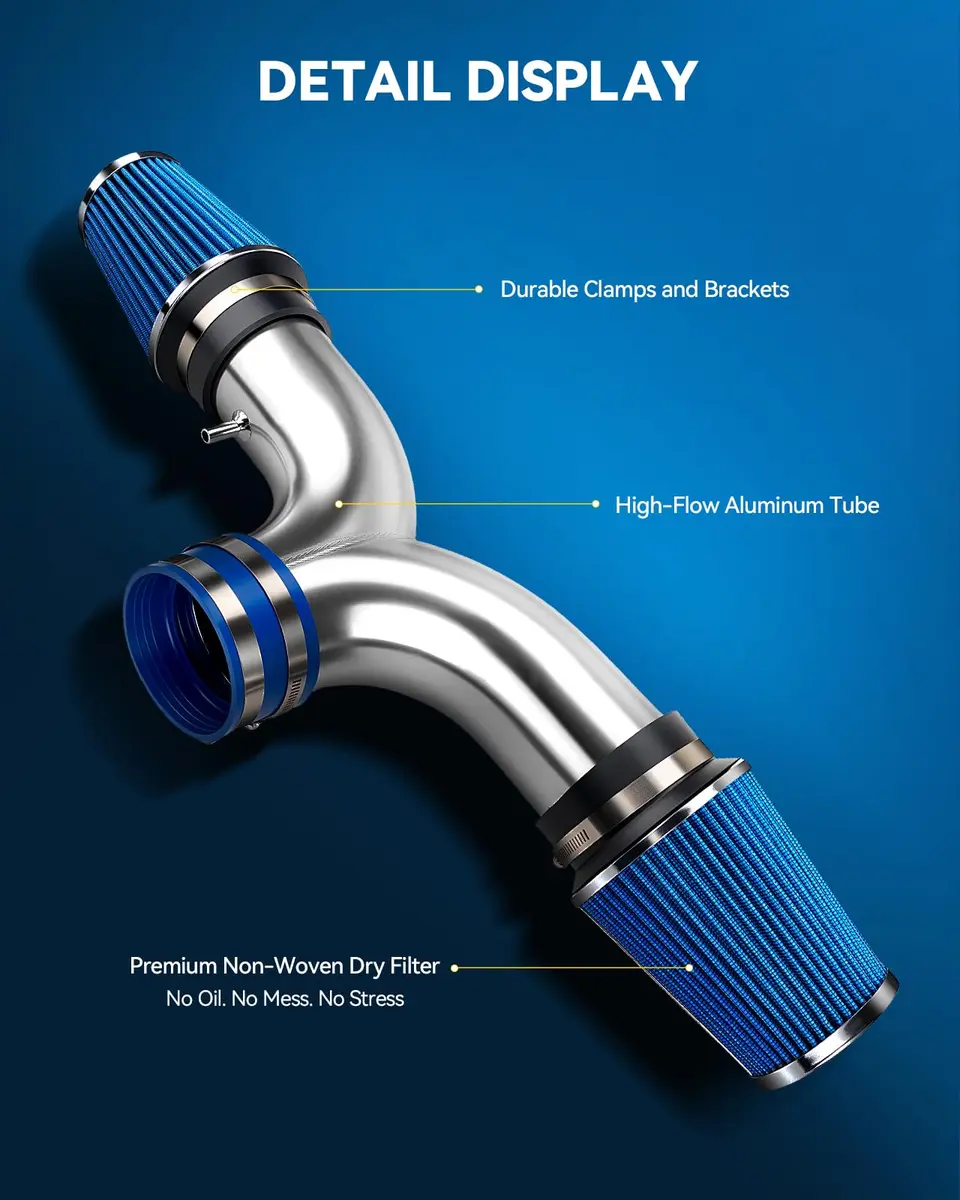 PHILTOP Cold Air Intake Kit for 1999-2004 Jeep Grand Cherokee 4.7L | Increased Horsepower & Torque - view 8