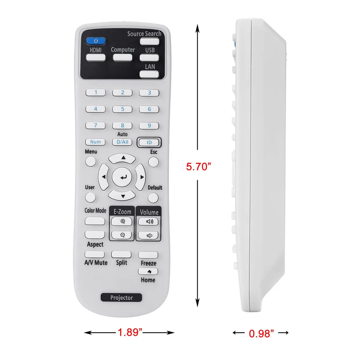 Litance Projector Remote Control 2198635 | Universal Epson Projector Replacement - view 4