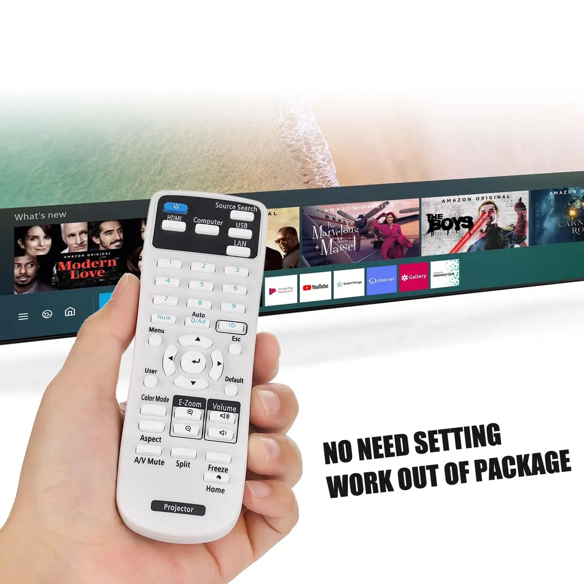 Litance Projector Remote Control 2198635 | Universal Epson Projector Replacement - view 6