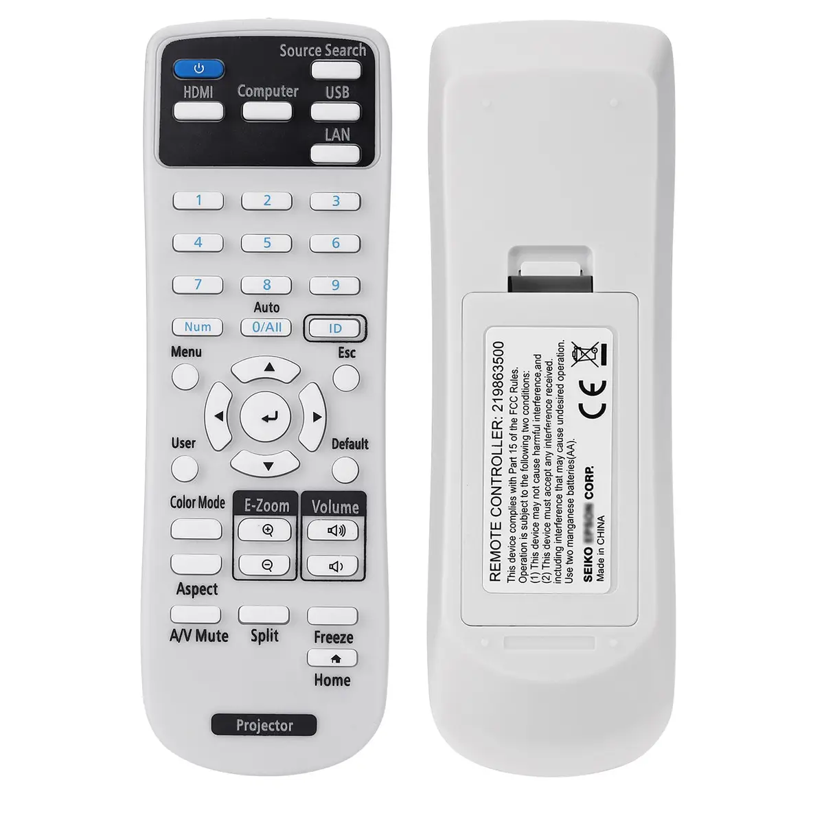 Litance Projector Remote Control 2198635 | Universal Epson Projector Replacement - main product image
