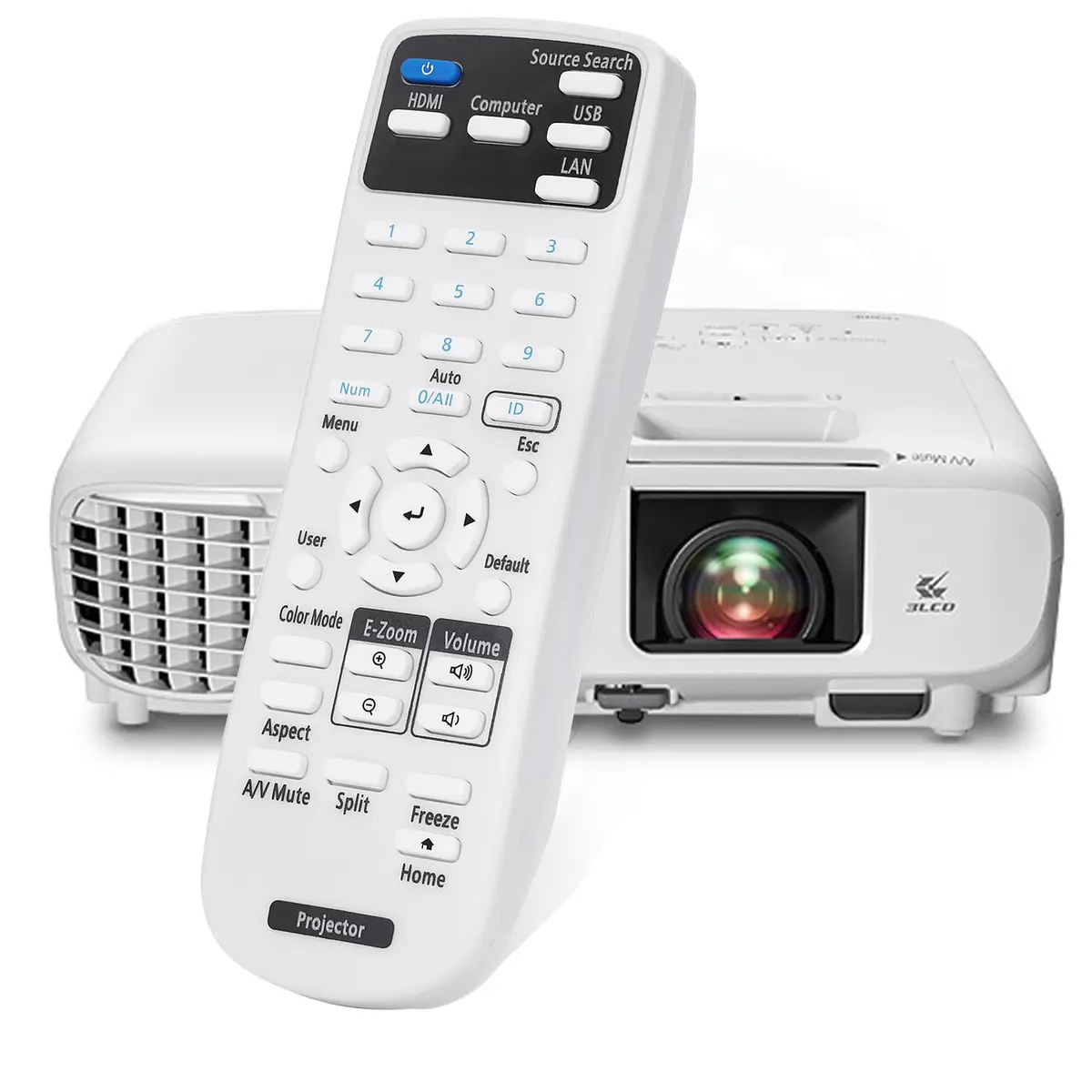 Litance Projector Remote Control 2198635 | Universal Epson Projector Replacement - view 3