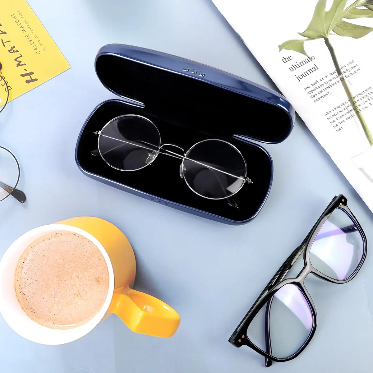 Hifot Metal Eyeglass Case, Hard Shell, Aluminum Spectacles Box, 15.5x6.5cm | Stylish & Durable Eyewear Protection - view 5
