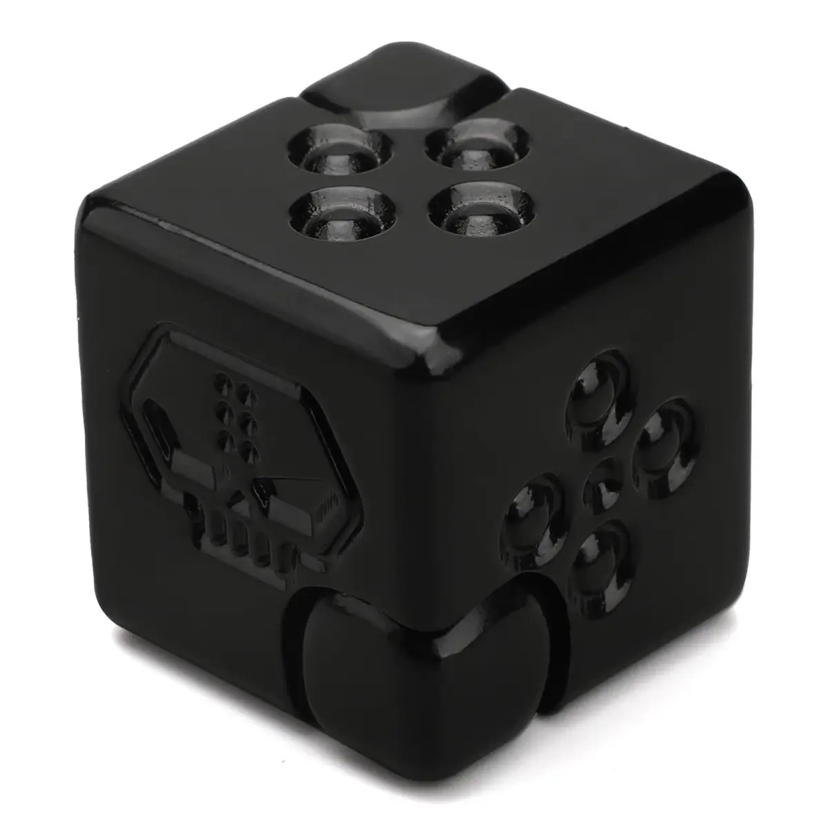 Dilabnba 2-in-1 Metal Infinity Cube Spinner Fidget Toy for Adults Teens, Black | ASTM-Tested for Safe Play - view 8