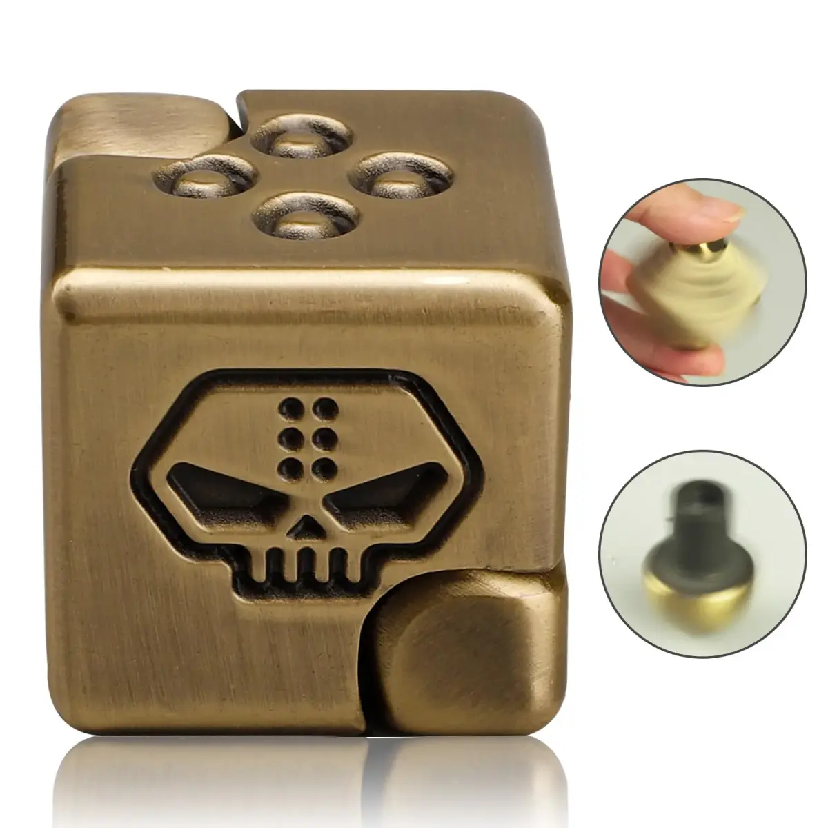 Dilabnba Metal Infinity Cube Spinner 150g (5.3oz) | Smooth 2-in-1 Fidget Toy for Focus & Stress Relief - view 2