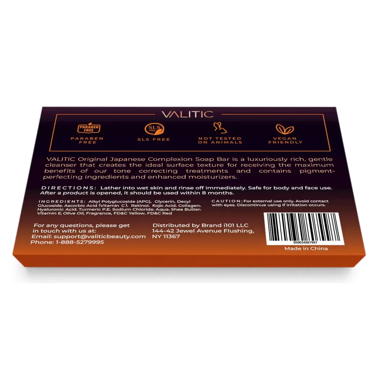 VALITIC Kojic Acid Dark Spot Remover Soap Bars 156g (5.5 oz) | Japanese Complex for Even Tone - view 3