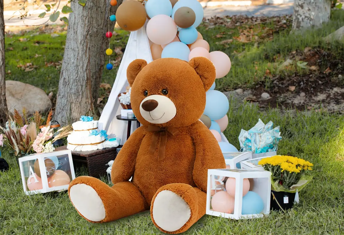 MorisMos Giant Teddy Bear Stuffed Animal 4 Ft,51'' Big Brown Teddy Bear for Girlfriend Boyfriend Wife Mom Fiancée Valentine's Gift - view 6