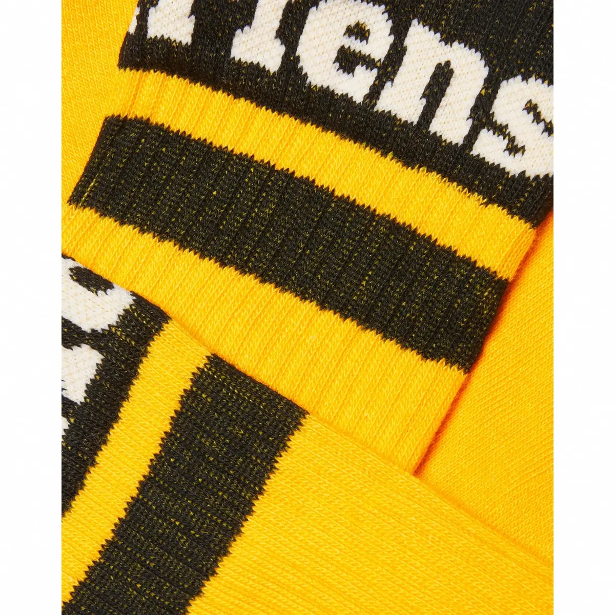 Dr. Martens Athletic Logo Sock, Yellow Organic Cotton Blend, S/M | Unisex Organic Cotton Socks - view 3