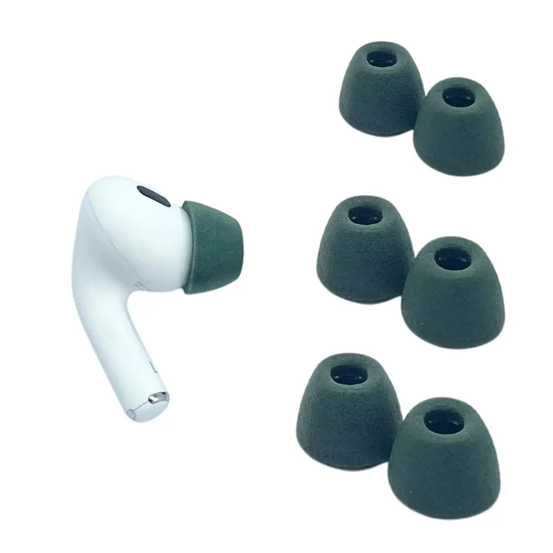 Comply Original Memory Foam Replacement Earbud Tips for Apple AirPods Pro 1 & 2 (3 Pairs, Pine Green) | Ultimate Comfort & Secure Fit - main product image