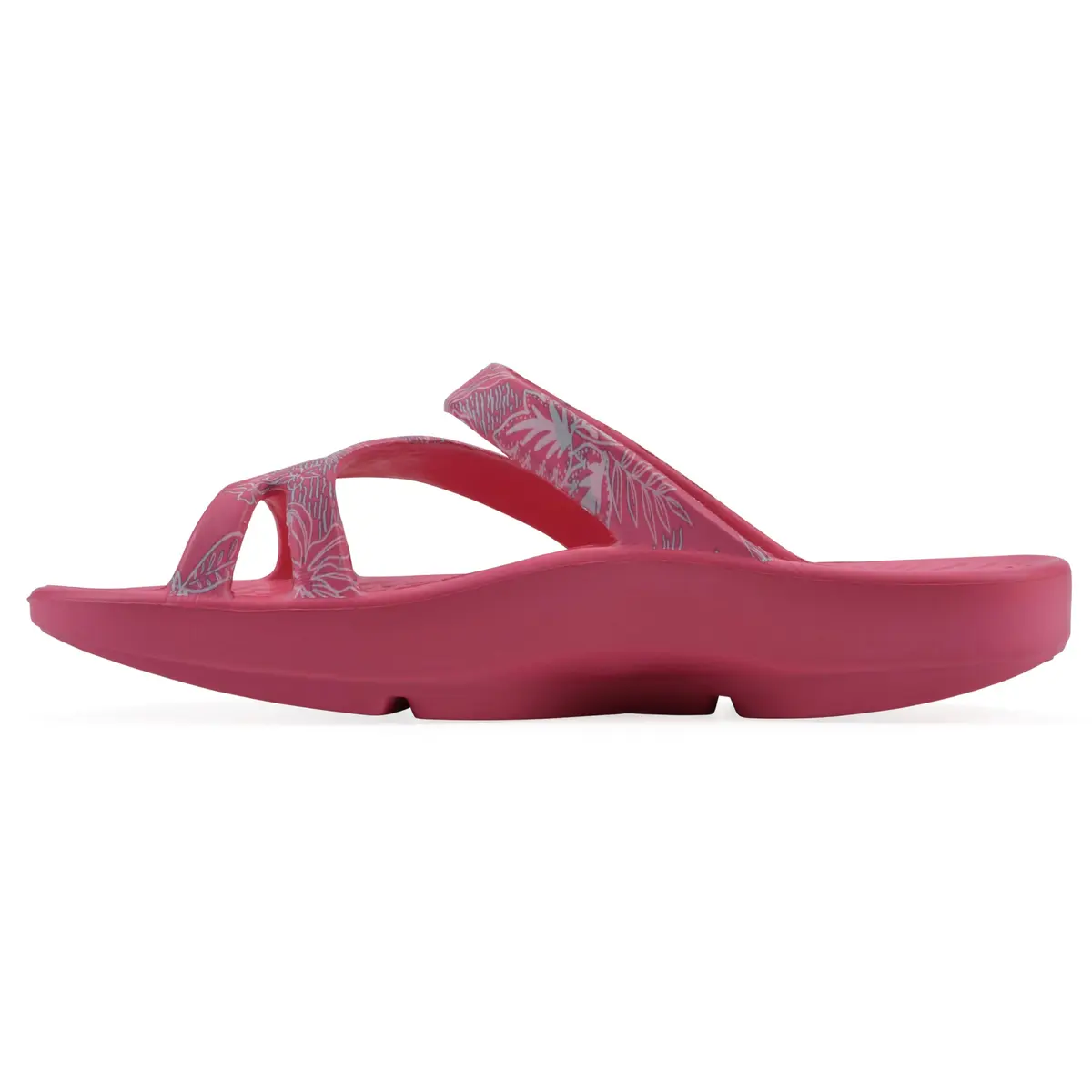 Island Surf Women's Coral Strappy Sandal, Fuchsia Print, Size 7 | Lightweight Post-Activity Recovery - view 4