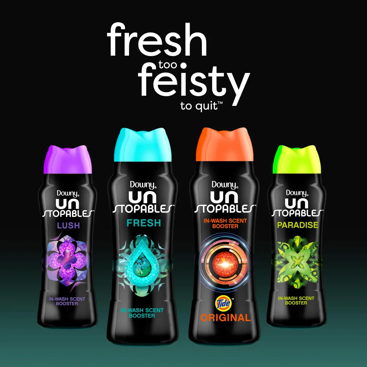 Downy Unstopables In-Wash Scent Booster Beads, Paradise Scent, 12.2 oz (346 g) | Fights Odors & Lasts 6X Longer - view 3