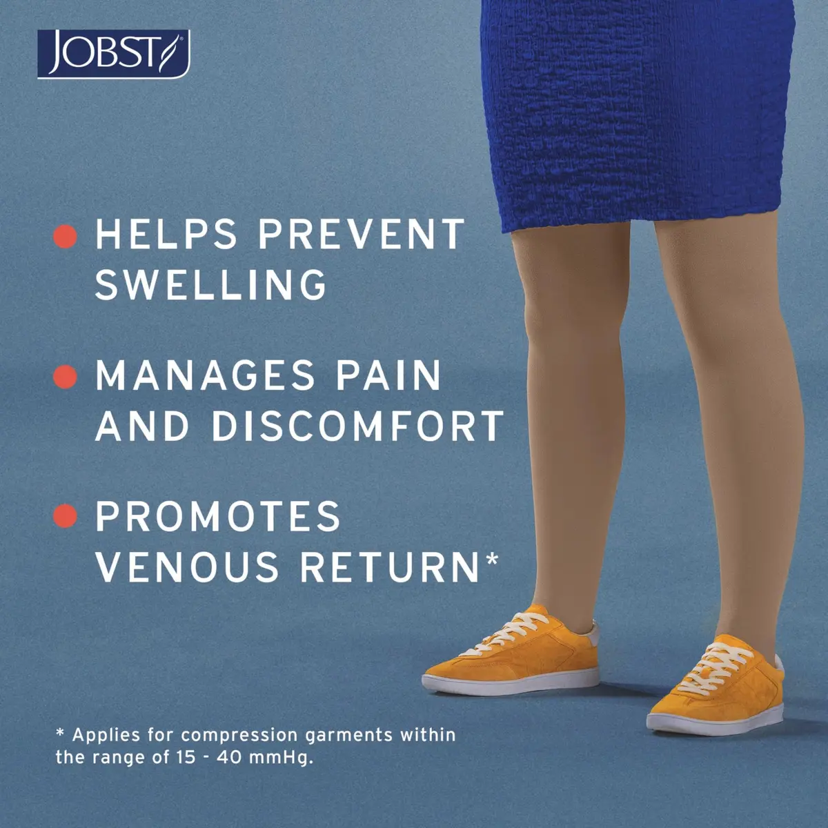 JOBST Relief 20-30 mmHg Compression Stockings Knee High Beige Medium | Support for Tired, Swollen Legs - view 5