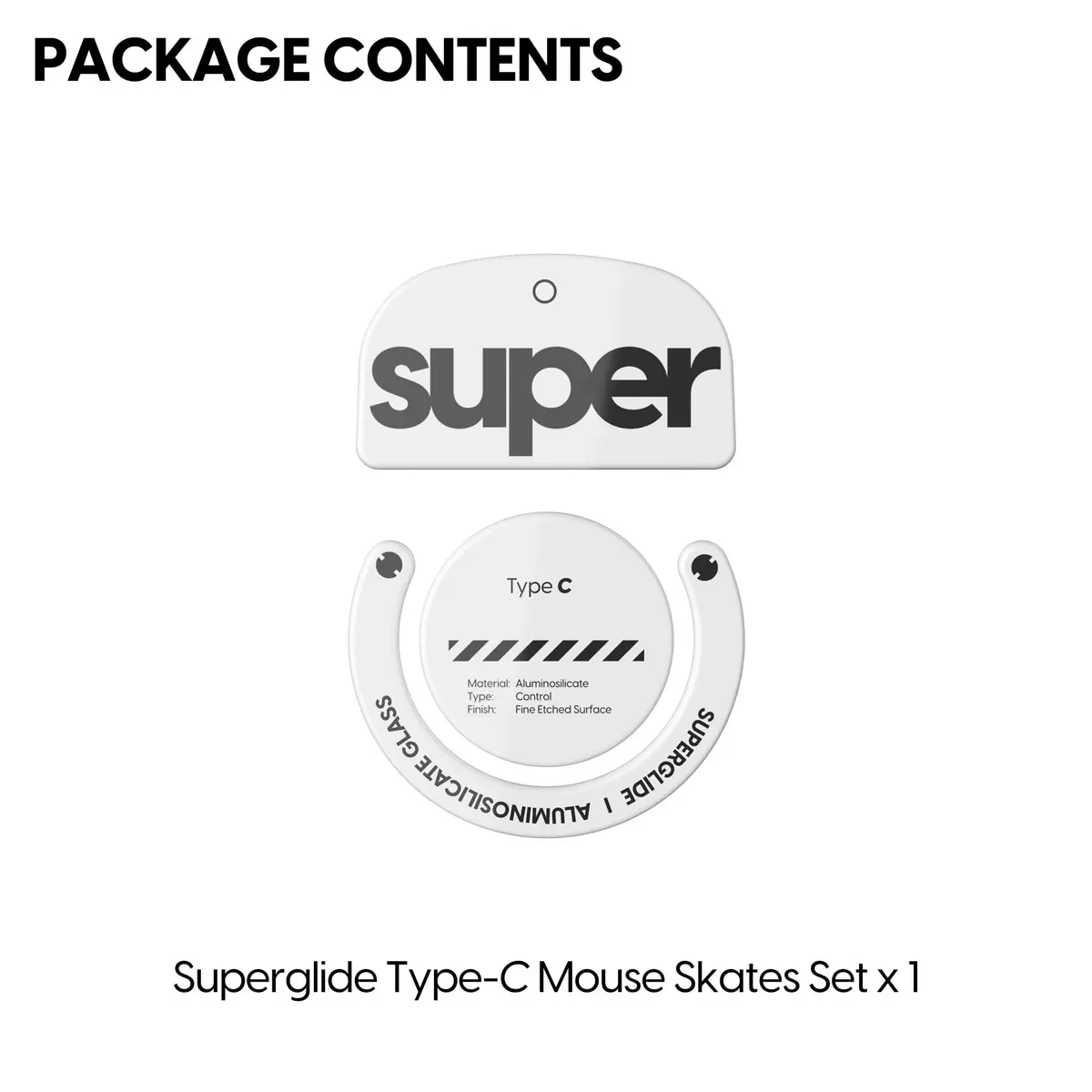 Pulsar Gaming Gears Superglide Type-C Skates for GPro X Superlight 1, White | Micro-Textured Control Surface for Precise Gaming - view 4