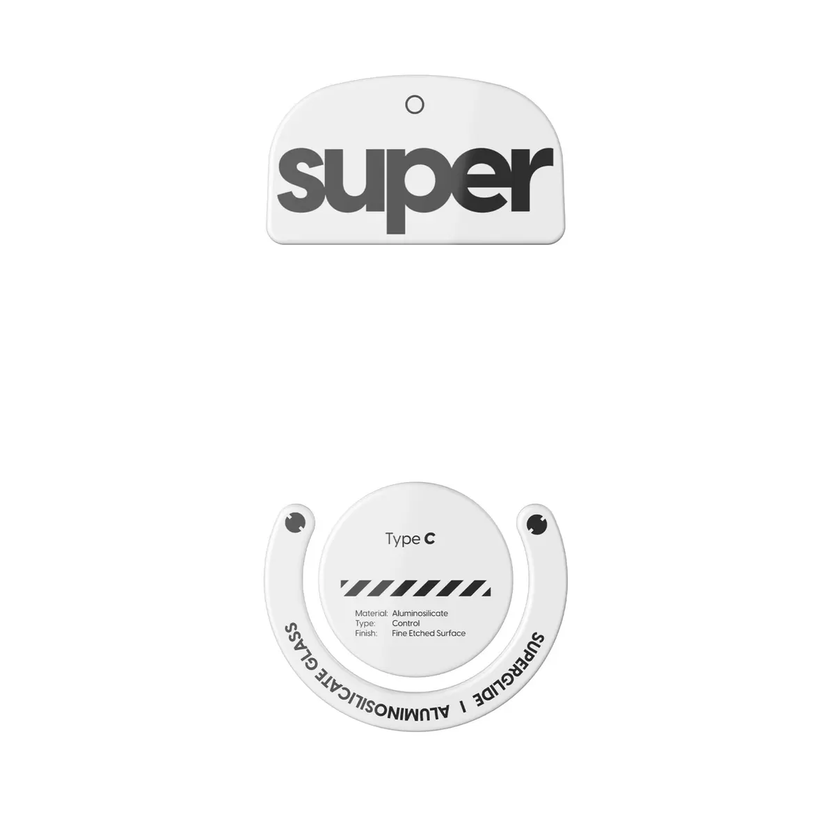 Pulsar Gaming Gears Superglide Type-C Skates for GPro X Superlight 1, White | Micro-Textured Control Surface for Precise Gaming - main product image