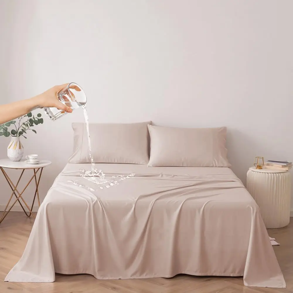 DUJUIKE Waterproof Bed Cover for Dog and Cats | 98x90 inch Cal King Bed Sheet | Breathable & Waterproof - main product image