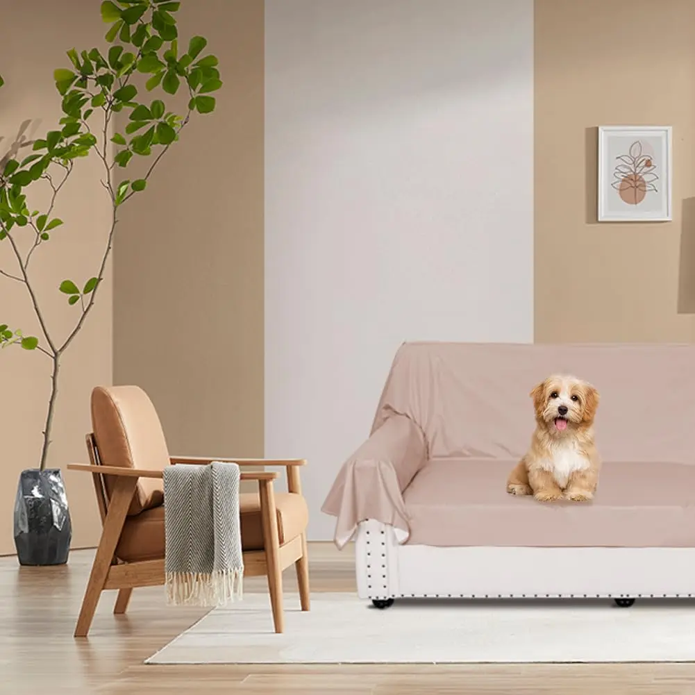 DUJUIKE Waterproof Bed Cover for Dog and Cats | 98x90 inch Cal King Bed Sheet | Breathable & Waterproof - view 5