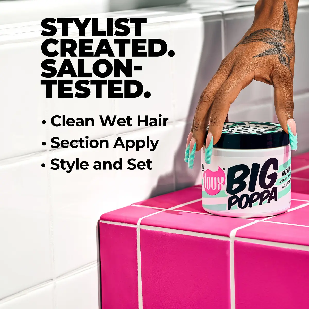 The Doux Big Poppa Curl Defining Gel, 16 oz | Frizz Control & Soft Hold for Curly Hair - view 4