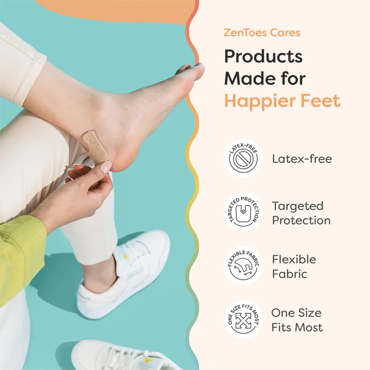 ZenToes U-Shaped Felt Callus Pads, 48 Count | Medical-Grade Felt Cushions for Foot Pain Relief - view 6