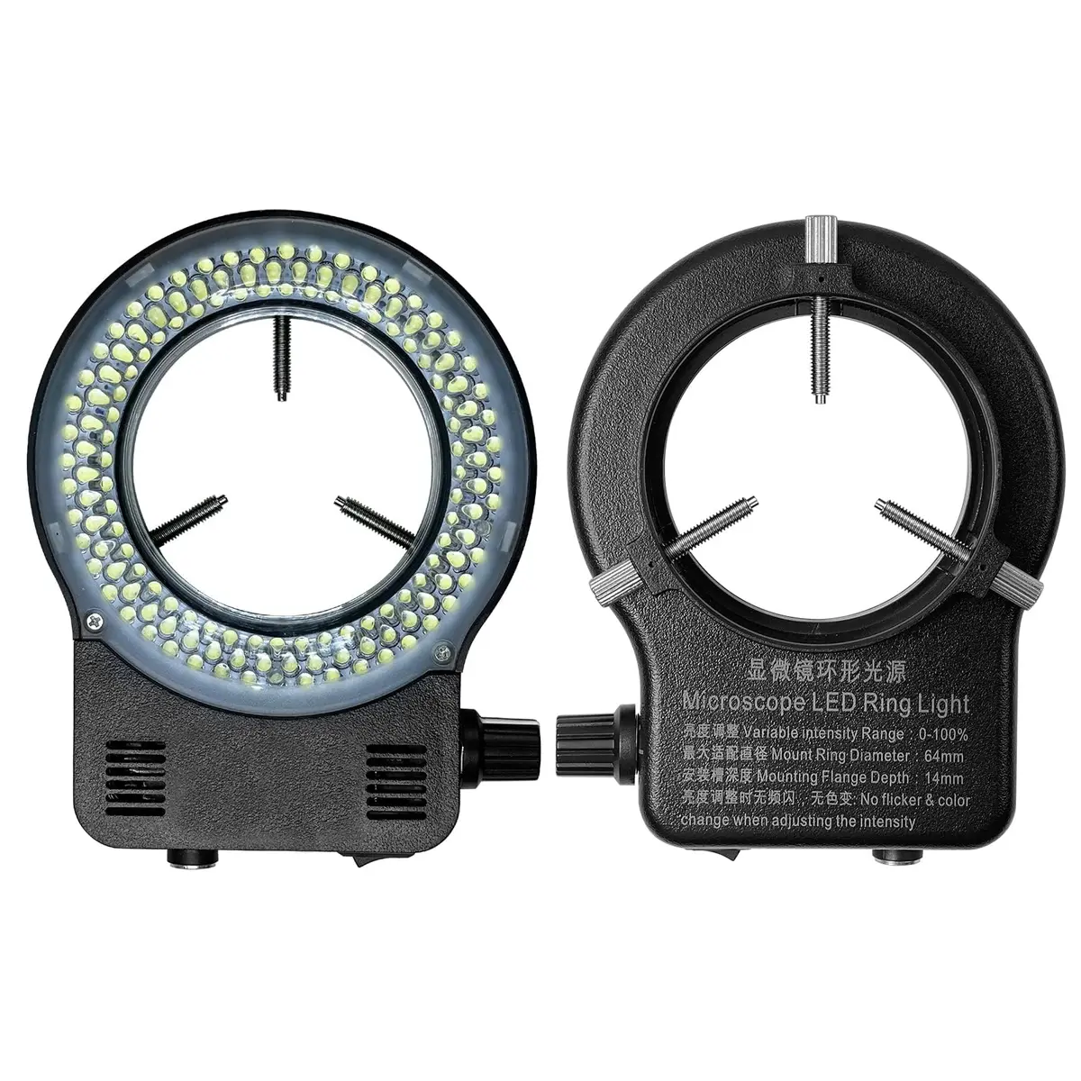 Gringoo 64 LED Ring Light Illuminator for Stereo Microscopes, 48mm Adapter Ring | Bright, Shadow-Free Illumination for Lab and Photography - view 3