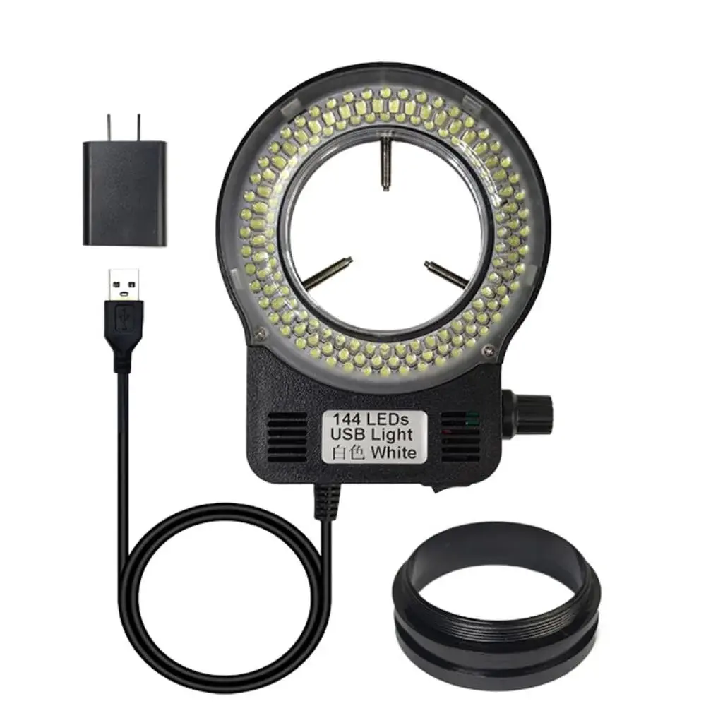 Gringoo 144 LED Ring Light Illuminator for Stereo Microscopes | Adjustable Brightness 0-100% - main product image