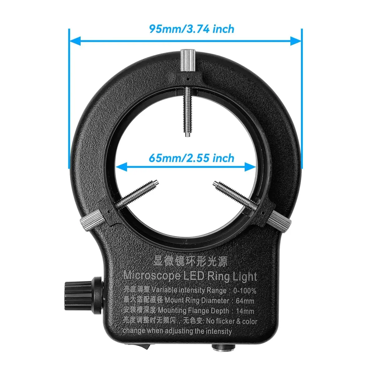 Gringoo 144 LED Ring Light Illuminator for Stereo Microscopes | Adjustable Brightness 0-100% - view 4