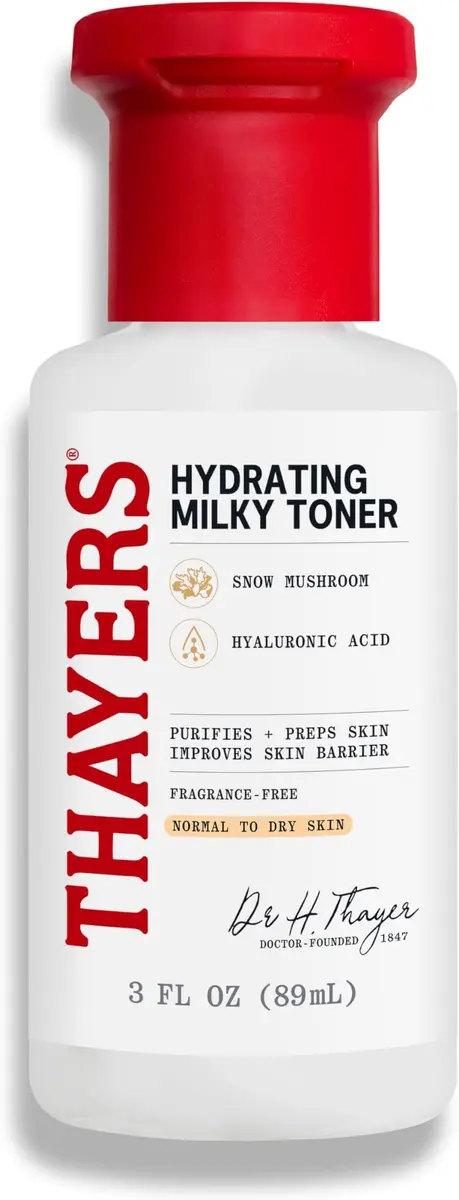 Thayers Milky Hydrating Face Toner with Snow Mushroom, Hyaluronic Acid & Elderflower | Alcohol-Free Sensitive Skin Care | 3 Fl Oz Pack of 5 - main product image