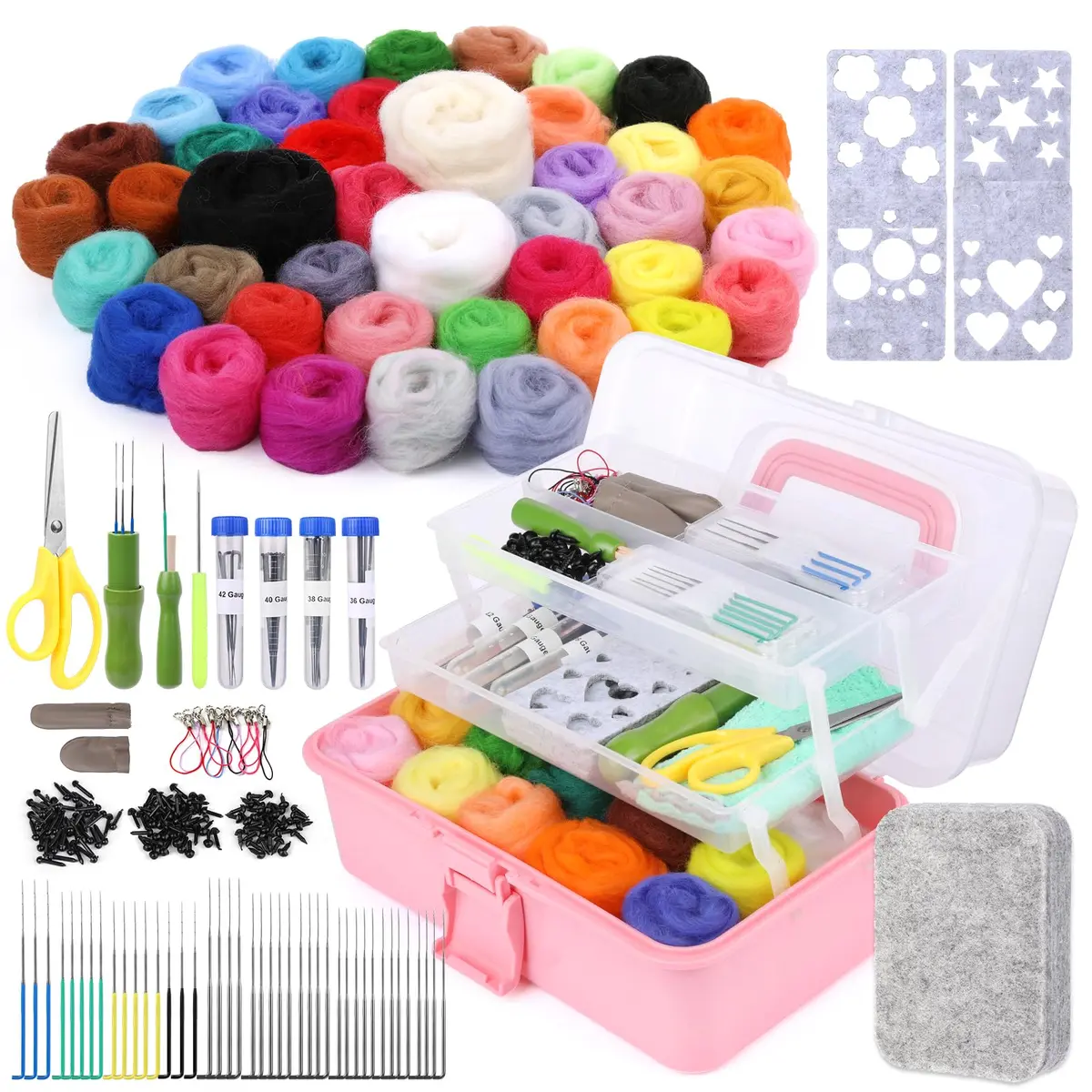 JUPEAN 221 Pcs Needle Felting Kits for Beginners Adults Wool Felting Kit | Complete Art & Craft Set - main product image