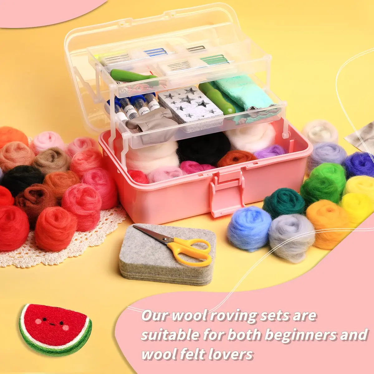 JUPEAN 221 Pcs Needle Felting Kits for Beginners Adults Wool Felting Kit | Complete Art & Craft Set - view 3