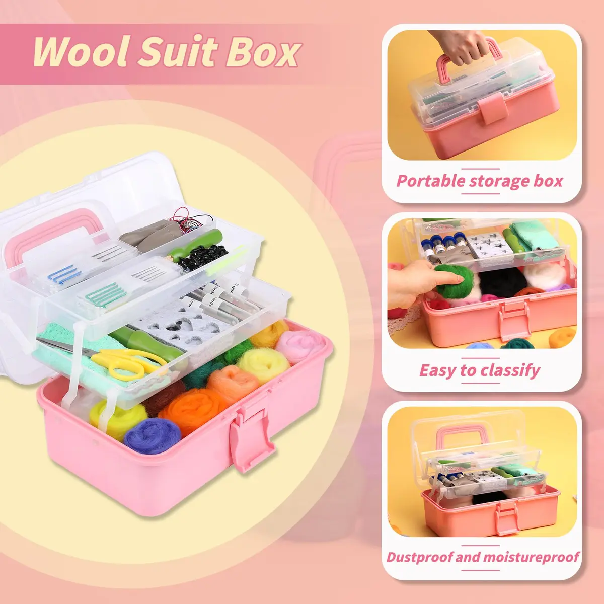 JUPEAN 221 Pcs Needle Felting Kits for Beginners Adults Wool Felting Kit | Complete Art & Craft Set - view 4