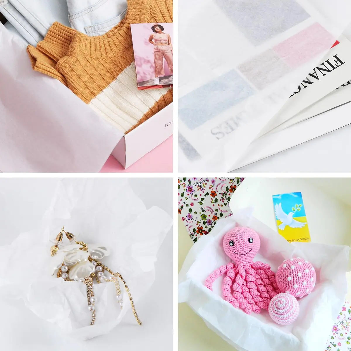 Simetufy White Tissue Paper 24 x 36 Inches (32 Sheets) | Acid-Free & Recyclable for Gifts & Crafts - view 6