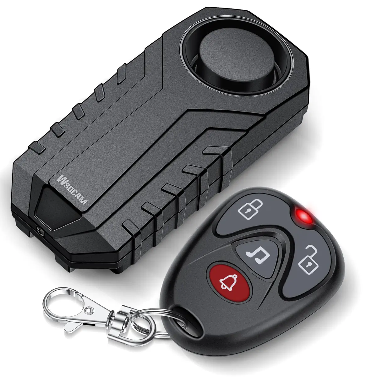 WSDCAM Loud Vibration Sensor Alarm with Remote | 113dB Anti-Theft Security for Bikes, Cars, Mailboxes - main product image