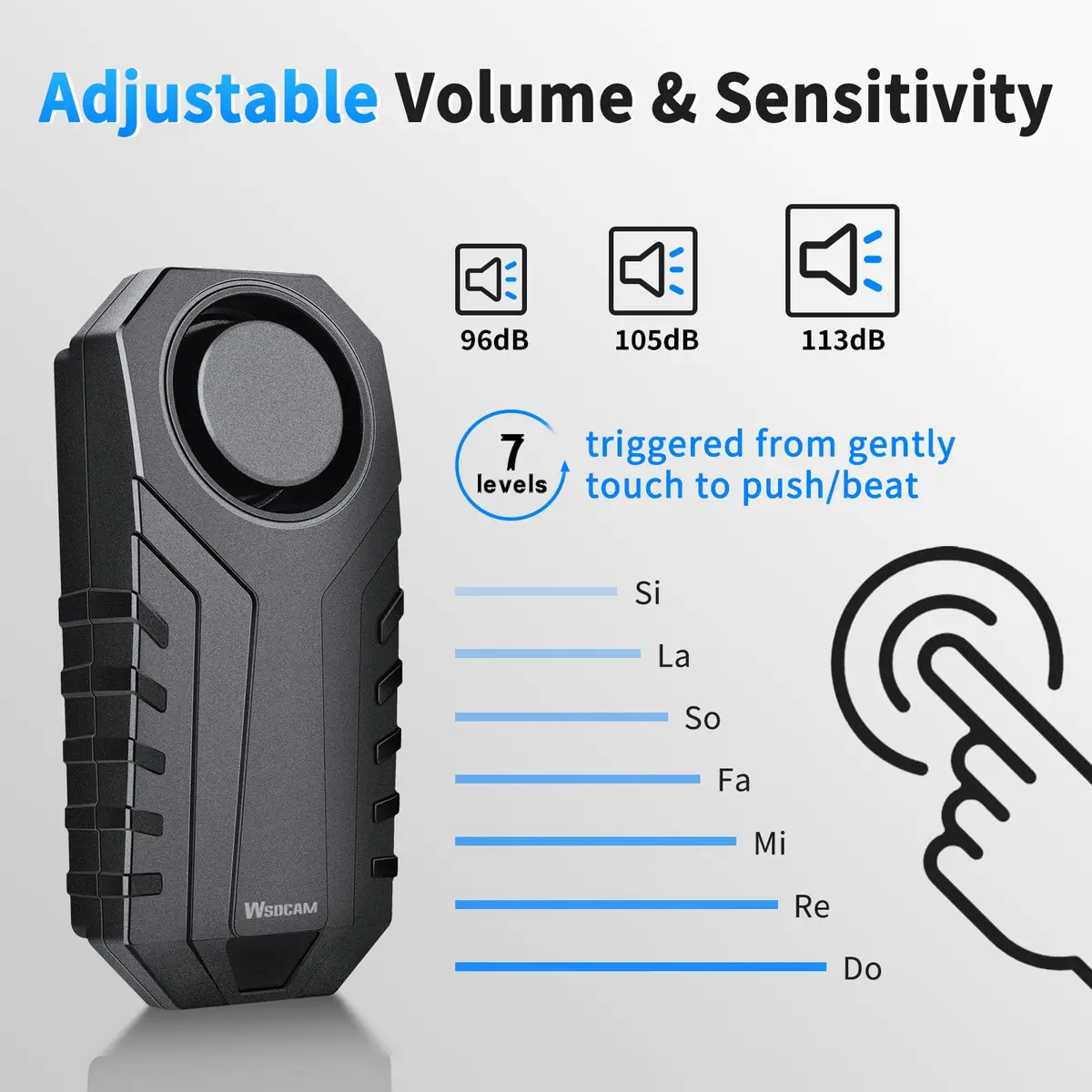 WSDCAM Loud Vibration Sensor Alarm with Remote | 113dB Anti-Theft Security for Bikes, Cars, Mailboxes - view 5