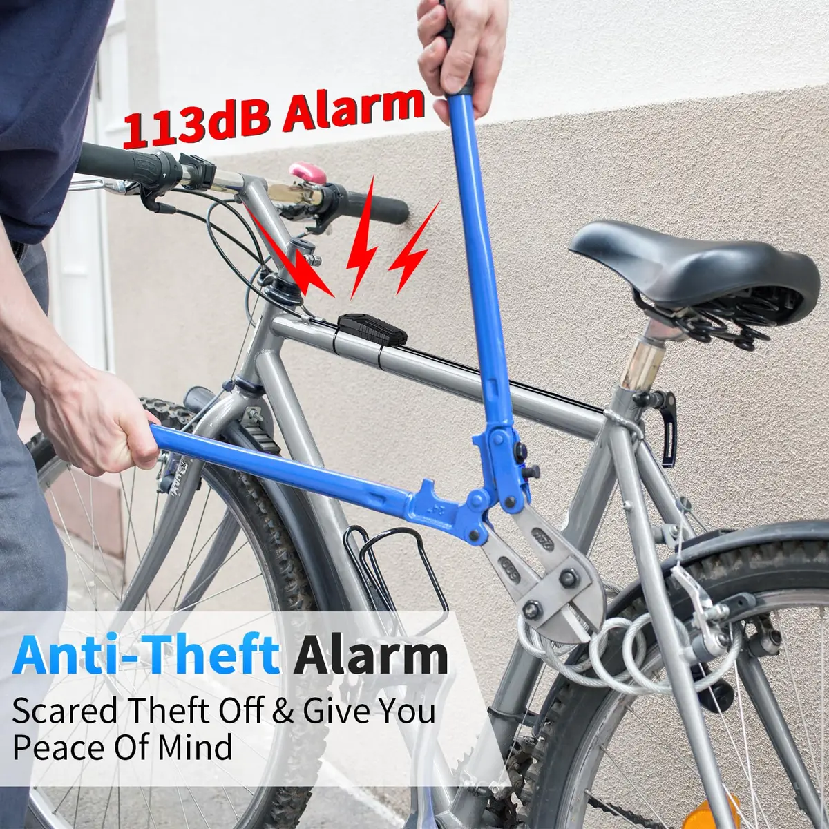 WSDCAM Loud Vibration Sensor Alarm with Remote | 113dB Anti-Theft Security for Bikes, Cars, Mailboxes - view 6