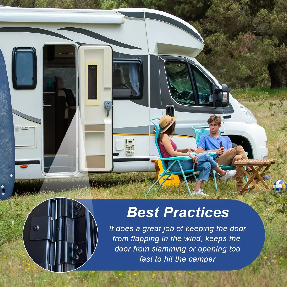 Ximoon RV Entry Door Friction Hinge Kit for 5th Wheel | Durable RV Hardware Upgrade - view 7