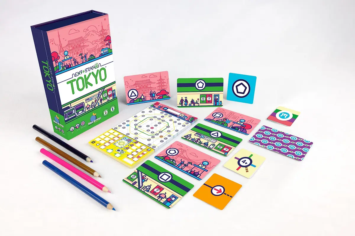 Blue Orange Next Station Tokyo Strategy Tabletop Game | Fun Flip & Write in Tokyo, Ages 8+ - view 2