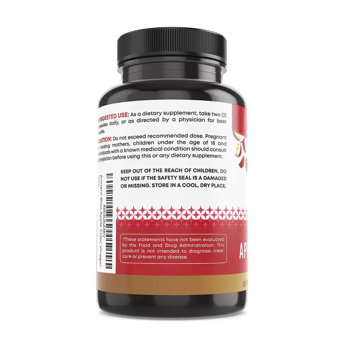 Ancient Bliss Apple Cider Vinegar Organic Capsules with The Mother | Supports Digestion & Weight Management (120 Capsules) - view 5