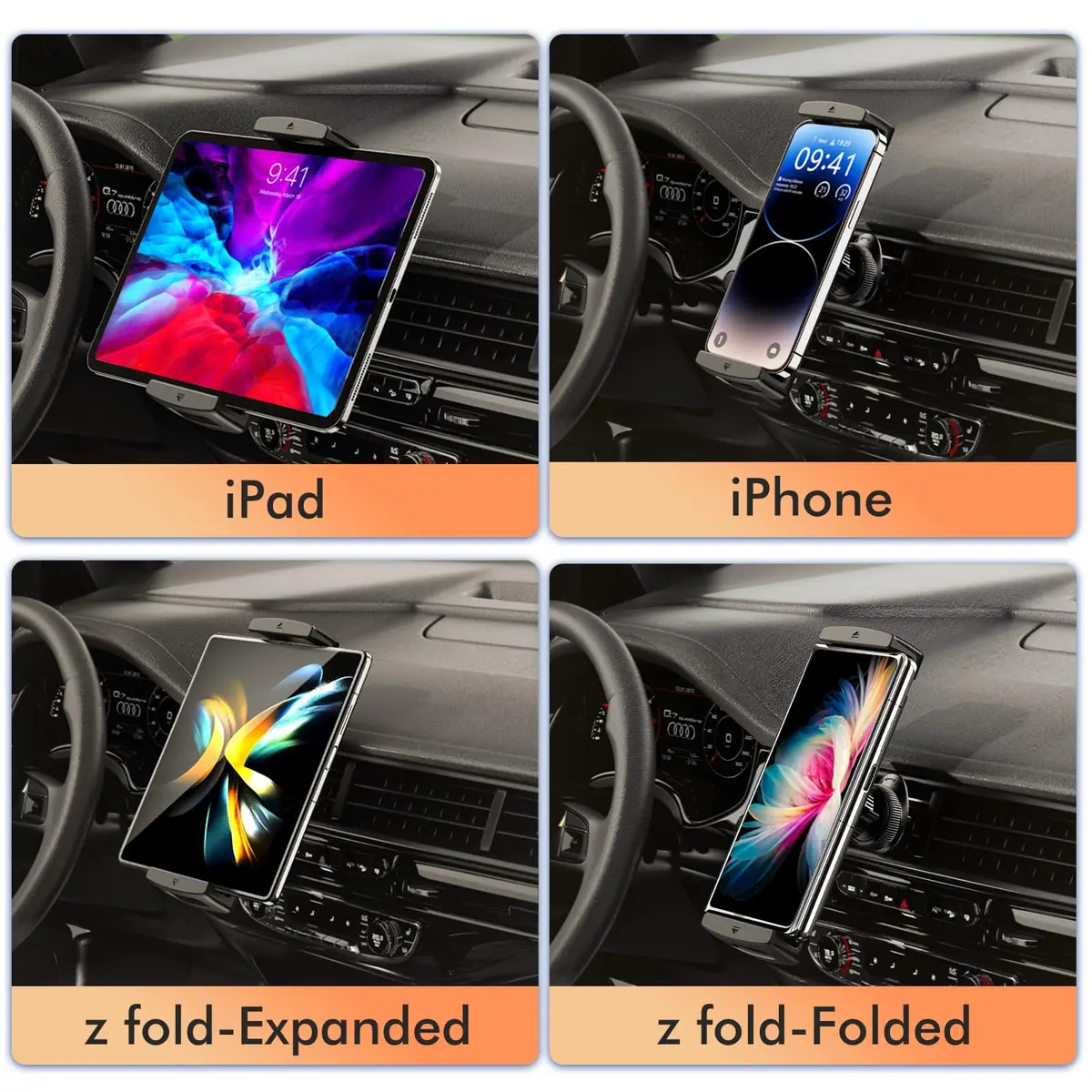 OATSBASF Air Vent Clip Car Phone Mount for Galaxy Fold 8 Ultra/8/7/6 | 360° Rotatable, Heavy-Duty, Universal Compatibility - view 5
