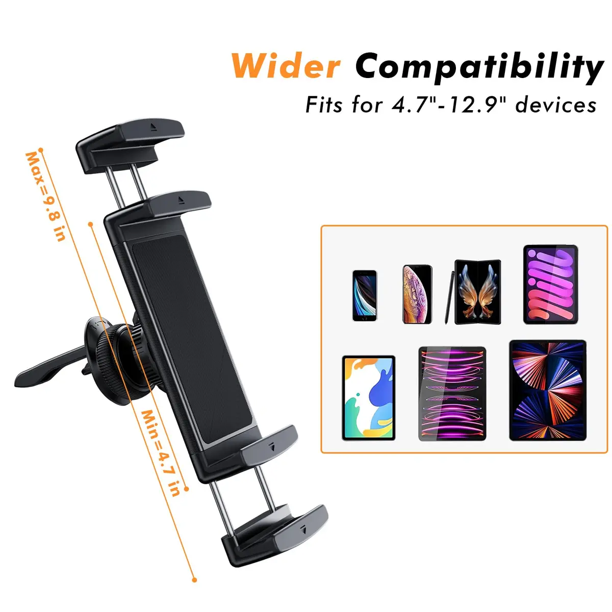 OATSBASF Air Vent Clip Car Phone Mount for Galaxy Fold 8 Ultra/8/7/6 | 360° Rotatable, Heavy-Duty, Universal Compatibility - view 2