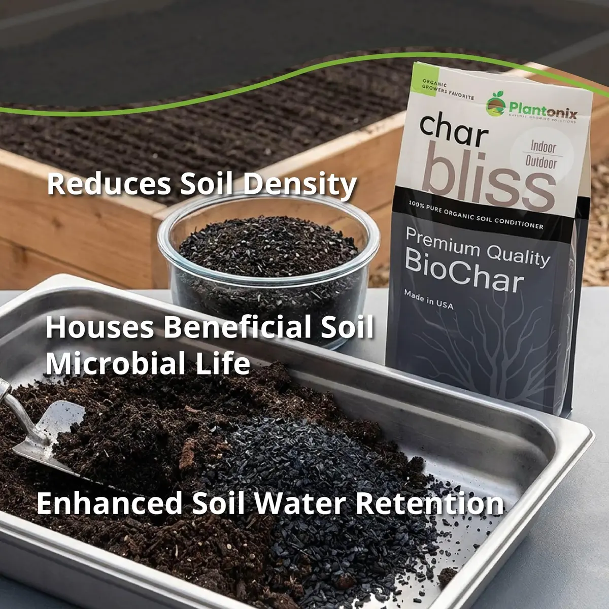 plantonix Char Bliss 24 Qts Organic Biochar Soil Amendment | Carbon-Negative Soil Conditioner - view 5