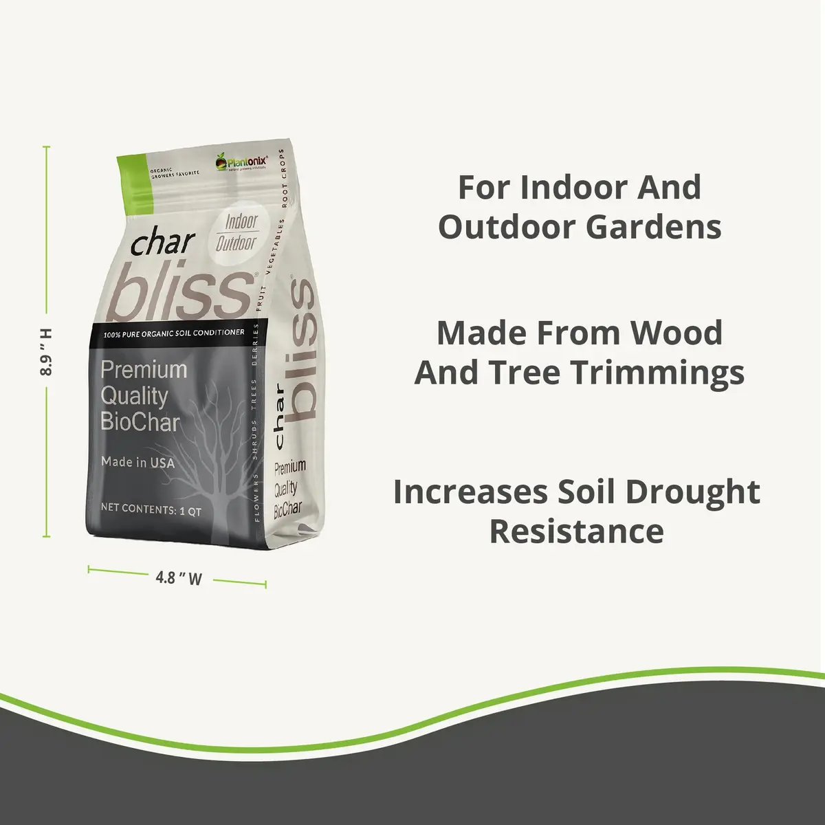 plantonix Char Bliss 24 Qts Organic Biochar Soil Amendment | Carbon-Negative Soil Conditioner - view 4
