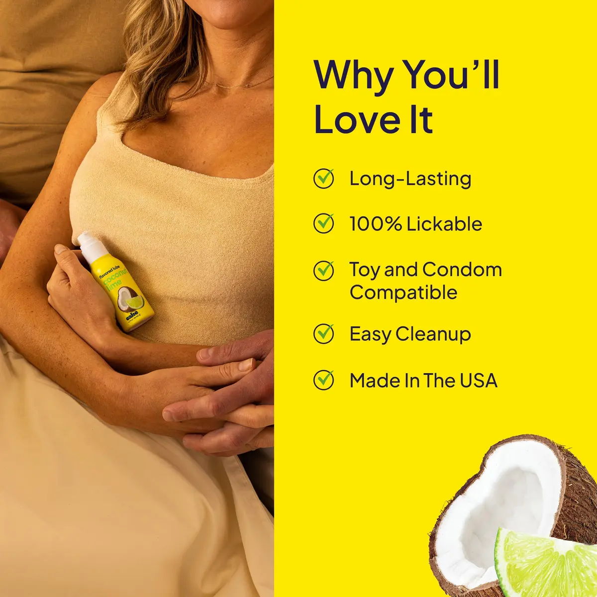 Cake Coconut Lime Flavored Personal Lubricant 1.7 fl oz | Water-Based, Hypoallergenic & Easy Clean - view 4
