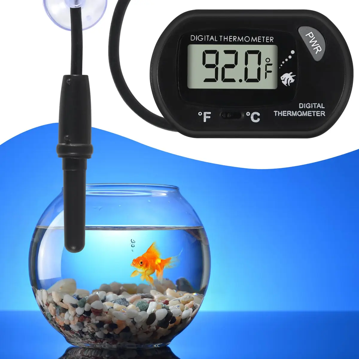 DORHEA Digital Aquarium Thermometer 4-Pack | -50°C to +70°C (-58°F to +158°F) with LCD Display - view 6