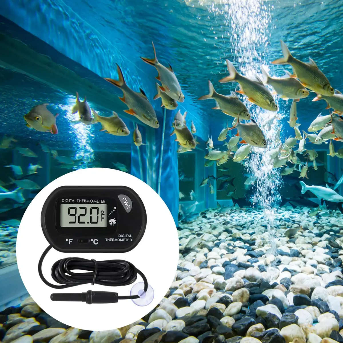 DORHEA Digital Aquarium Thermometer 4-Pack | -50°C to +70°C (-58°F to +158°F) with LCD Display - view 7