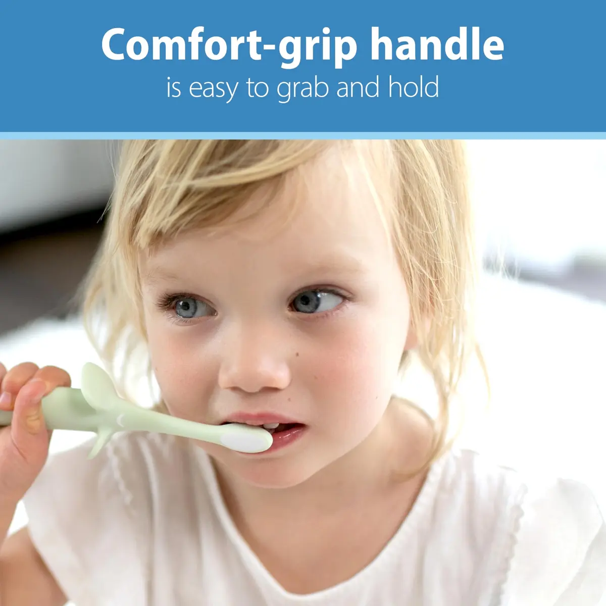 Dr. Brown's Infant-to-Toddler Toothbrush and Toothpaste Set, Mint Elephant | BPA-Free & Fluoride-Free Oral Care for Ages 0-3 - view 4