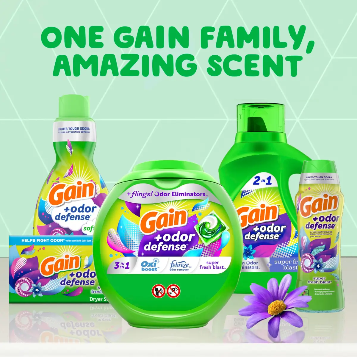 Gain Odor Defense Liquid Laundry Detergent Super Fresh Blast 308 fl oz (154 fl oz Pack of 2) | Fights Odor & Lasts - view 8
