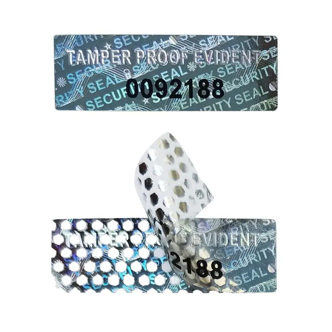 TLK&FBB Tamper Proof Hologram Labels 280 Pieces | Sequential Numbering, Silver - main product image