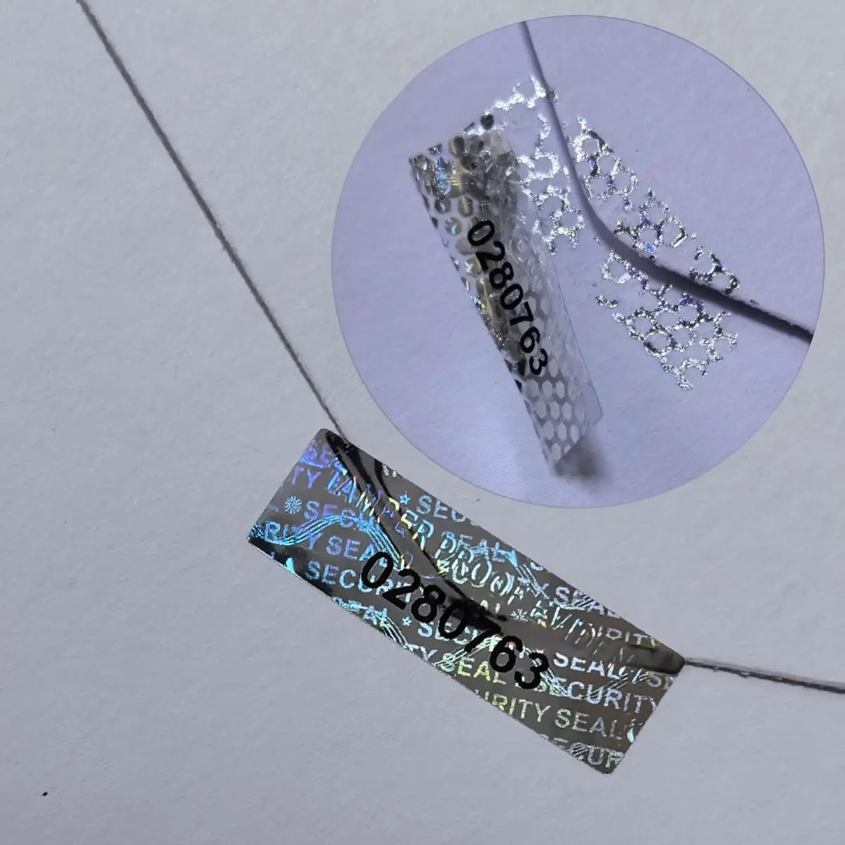 TLK&FBB Tamper Proof Hologram Labels 280 Pieces | Sequential Numbering, Silver - view 5