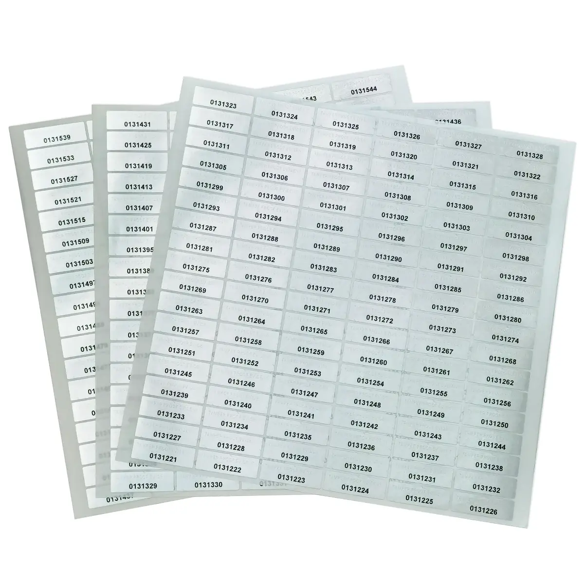 TLK&FBB Tamper Proof Holographic Security Labels 0.25 x 1 Inch (580 Pieces, Silver) | Sequential Numbering for Asset Protection - view 6